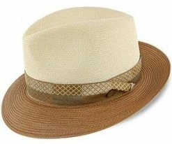 Men Andover - Stetson Milan Straw Fedora Hat - TSANDV