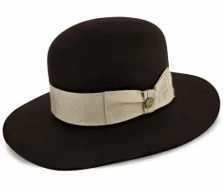 Men Jamestown - Stetson Wool Felt Open Crown Fedora Hat