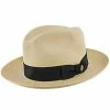 Center Dent - Stetson Panama Straw Fedora Hat - TSCDNTK Men