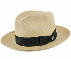 Center Dent - Stetson Panama Straw Fedora Hat - TSCDNTK Men