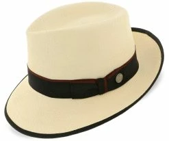 St Tropez - Stetson Grade 20 Panama Straw Fedora Hat Men