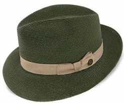 Tate - Stetson Hemp Braid Straw Fedora Hat - TSTATE Men