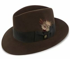 Men Pinnacle - Stetson Fur Felt Fedora Hat