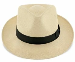 Men Retro Panama - Stetson Genuine Panama Fedora Hat - TSRTRO