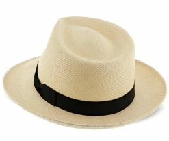 Men Retro Panama - Stetson Genuine Panama Fedora Hat - TSRTRO