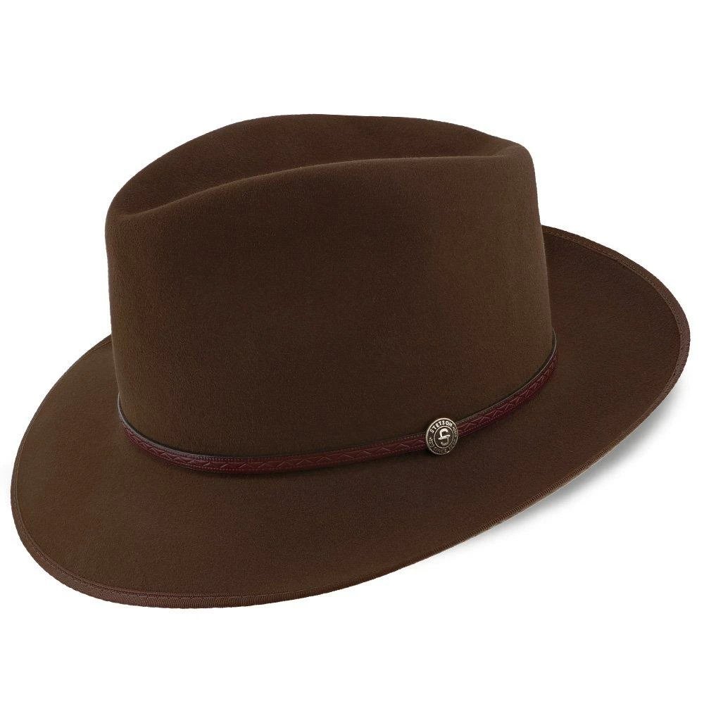 Best Pirce ๐งจ Men Roadster - Stetson Walnut Fur Felt Fedora Hat - TFRDTRB ๐ 2 Men Roadster - Stetson Walnut Fur Felt Fedora Hat - TFRDTRB