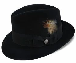 Men Saxon - Stetson Fur Felt Fedora Hat - TFSAXN