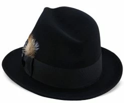 Budget ✨ Men Saxon - Stetson Fur Felt Fedora Hat - TFSAXN ✔️ 33 Men Saxon - Stetson Fur Felt Fedora Hat - TFSAXN