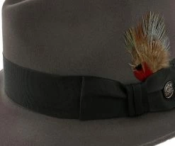 Budget ✨ Men Saxon - Stetson Fur Felt Fedora Hat - TFSAXN ✔️ 37 Men Saxon - Stetson Fur Felt Fedora Hat - TFSAXN