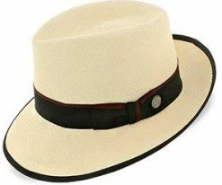 St Tropez - Stetson Grade 20 Panama Straw Fedora Hat Men