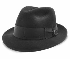 Men Stetson Frederick Wool Felt Fedora Hat - TWFRDK