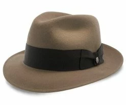 Men Stetson Frederick Wool Felt Fedora Hat - TWFRDK