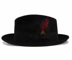 Men Stetson Frederick Wool Felt Fedora Hat - TWFRDK