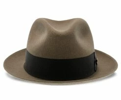 Men Stetson Frederick Wool Felt Fedora Hat - TWFRDK