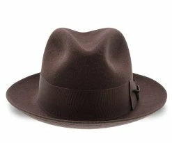 Men Stetson Frederick Wool Felt Fedora Hat - TWFRDK