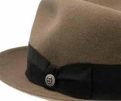 Men Stetson Frederick Wool Felt Fedora Hat - TWFRDK