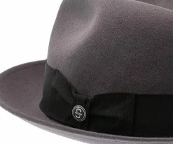 Men Stetson Frederick Wool Felt Fedora Hat - TWFRDK