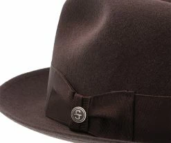 Men Stetson Frederick Wool Felt Fedora Hat - TWFRDK
