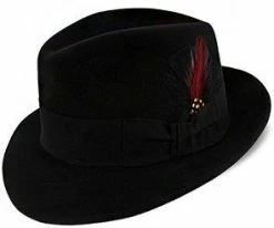 Men Stetson Frederick Wool Felt Fedora Hat - TWFRDK