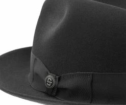 Men Stetson Frederick Wool Felt Fedora Hat - TWFRDK
