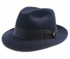 Men Stetson Frederick Wool Felt Fedora Hat - TWFRDK