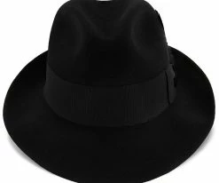 Men Stetson Frederick Wool Felt Fedora Hat - TWFRDK