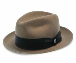 Men Stetson Frederick Wool Felt Fedora Hat - TWFRDK