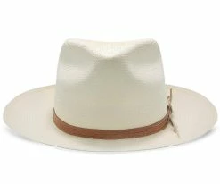 Buy ๐ Men Tallahassee - Stetson Natural Shantung Straw Fedora Hat โจ 12 Men Tallahassee - Stetson Natural Shantung Straw Fedora Hat