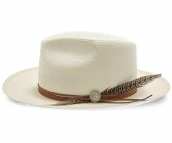 Buy ๐ Men Tallahassee - Stetson Natural Shantung Straw Fedora Hat โจ 13 Men Tallahassee - Stetson Natural Shantung Straw Fedora Hat