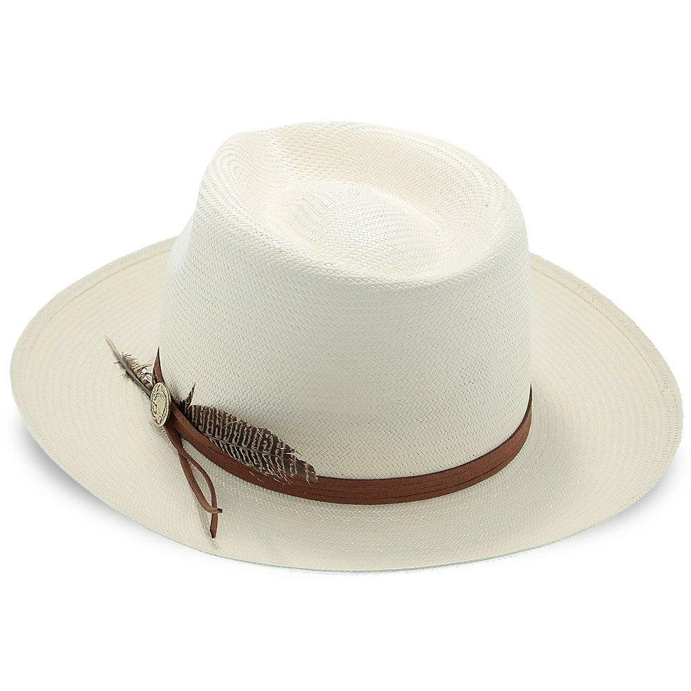 Buy ๐ Men Tallahassee - Stetson Natural Shantung Straw Fedora Hat โจ 6 Men Tallahassee - Stetson Natural Shantung Straw Fedora Hat