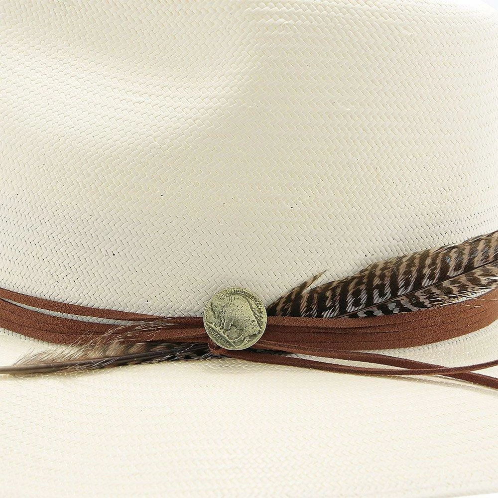 Buy ๐ Men Tallahassee - Stetson Natural Shantung Straw Fedora Hat โจ 8 Men Tallahassee - Stetson Natural Shantung Straw Fedora Hat