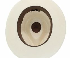 Buy ๐ Men Tallahassee - Stetson Natural Shantung Straw Fedora Hat โจ 17 Men Tallahassee - Stetson Natural Shantung Straw Fedora Hat