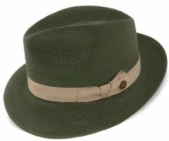 Tate - Stetson Hemp Braid Straw Fedora Hat - TSTATE Men