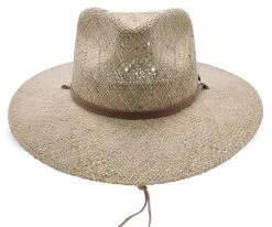 Budget ๐ Terrace Stetson Outdoor Vented Seagrass Fedora Hat Men ๐ 12 Terrace Stetson Outdoor Vented Seagrass Fedora Hat Men