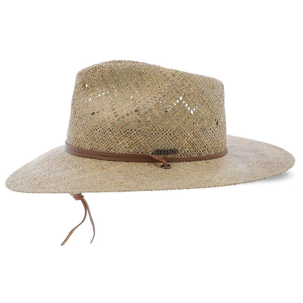 Budget ๐ Terrace Stetson Outdoor Vented Seagrass Fedora Hat Men ๐ 5 Terrace Stetson Outdoor Vented Seagrass Fedora Hat Men