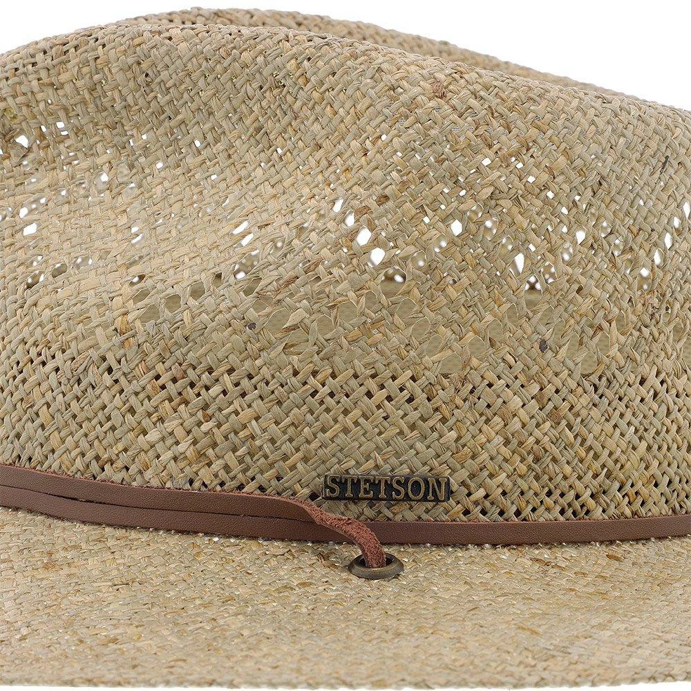 Budget ๐ Terrace Stetson Outdoor Vented Seagrass Fedora Hat Men ๐ 8 Terrace Stetson Outdoor Vented Seagrass Fedora Hat Men