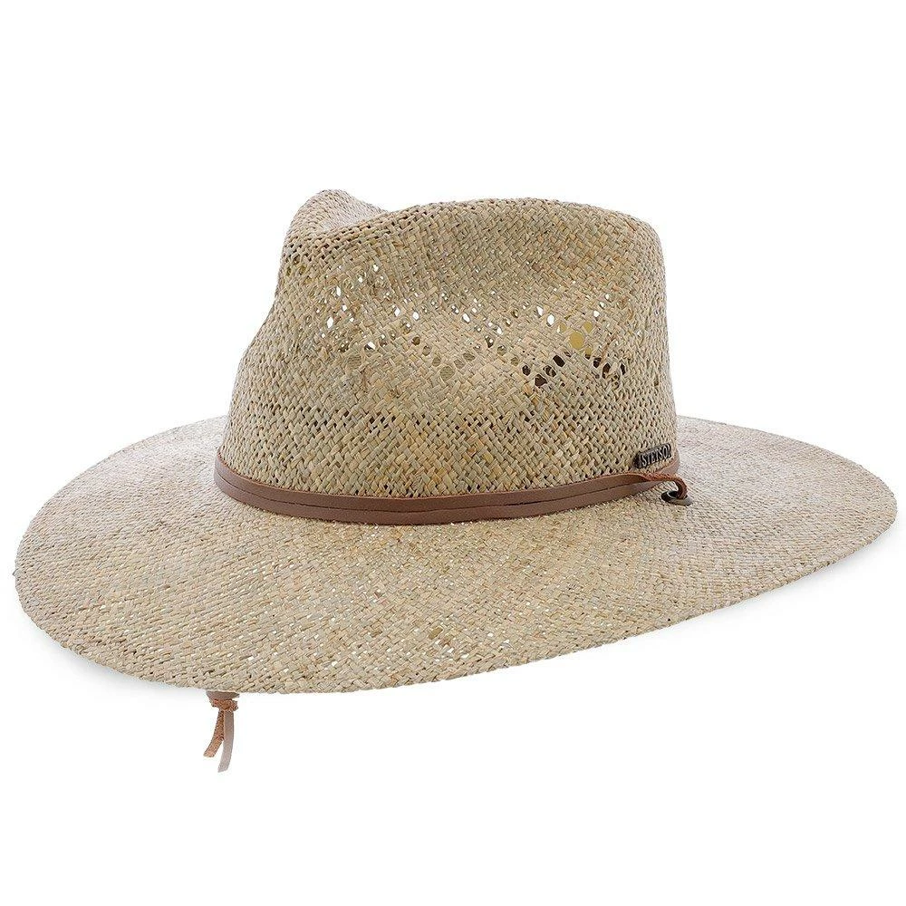 Budget ๐ Terrace Stetson Outdoor Vented Seagrass Fedora Hat Men ๐ 2 Terrace Stetson Outdoor Vented Seagrass Fedora Hat Men
