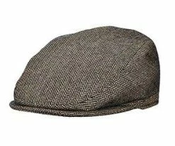 Pompeii - Stetson STW224 Brown Wool Blend Herringbone Ivy Cap - Made In Italy