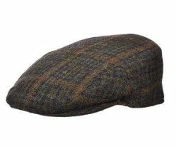 Stetson STW209 Olive Plaid Wool Blend Ivy Cap