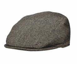 Pompeii - Stetson STW224 Brown Wool Blend Herringbone Ivy Cap - Made In Italy