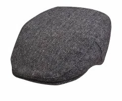 Stetson STW202 Grey Wool Blend Herringbone Ivy Cap