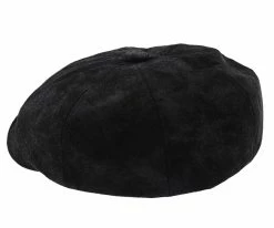 Men Birmingham - Stetson STW199 Brown Weathered Leather Newsboy Cap