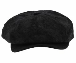 Men Birmingham - Stetson STW199 Brown Weathered Leather Newsboy Cap