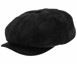 Men Birmingham - Stetson STW199 Brown Weathered Leather Newsboy Cap