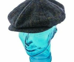 Men Stetson STW204 Olive Plaid Wool Blend Newsboy Cap