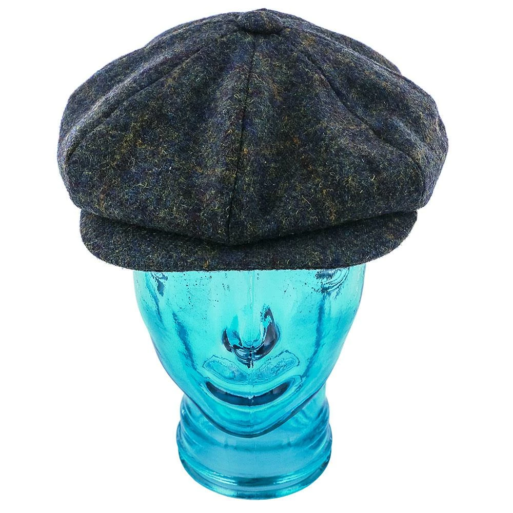 New ๐ Men Stetson STW204 Olive Plaid Wool Blend Newsboy Cap ๐ 3 Men Stetson STW204 Olive Plaid Wool Blend Newsboy Cap