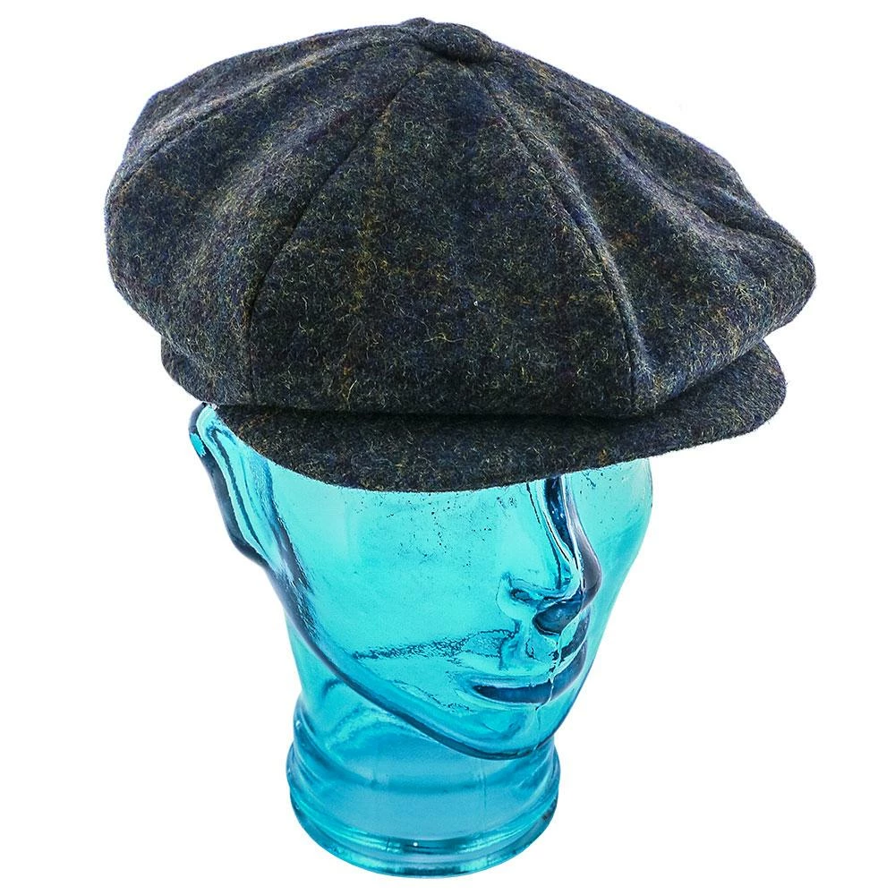 New ๐ Men Stetson STW204 Olive Plaid Wool Blend Newsboy Cap ๐ 4 Men Stetson STW204 Olive Plaid Wool Blend Newsboy Cap