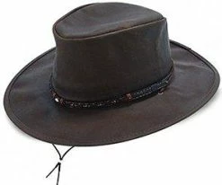 Men Crater - Stetson Leather Outback Hat