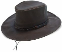 Men Crater - Stetson Leather Outback Hat