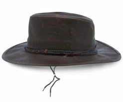 Men Crater - Stetson Leather Outback Hat